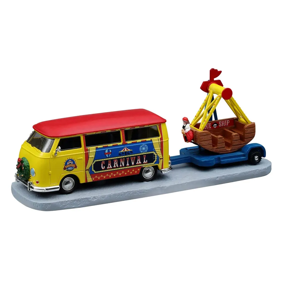 lemax-towing-van-with-carnival-ride-camionnette-avec-man-ge-carnaval image 1