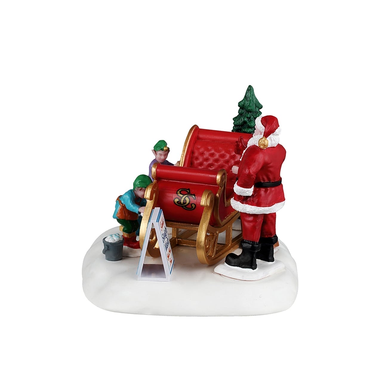 lemax-santa-s-sleigh-wash-sc-ne-anim-e-tra-neau-du-p-re-no-l image 3