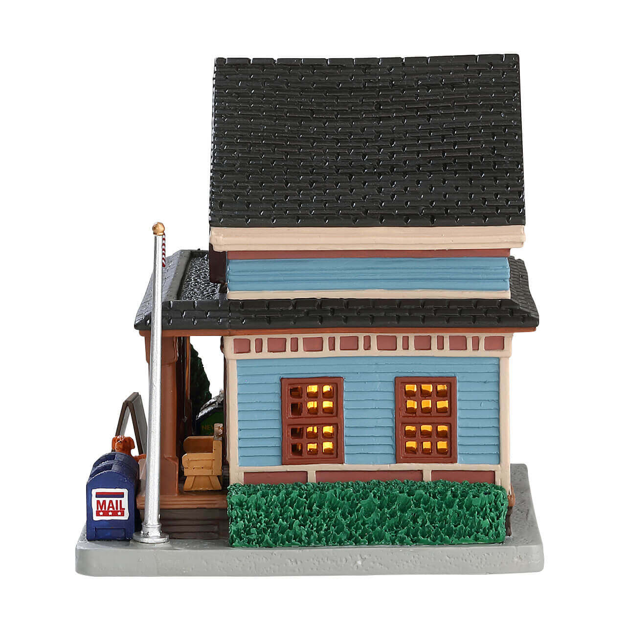 lemax-green-view-post-office-maison-miniature-lumineuse-bureau-de-poste image 2