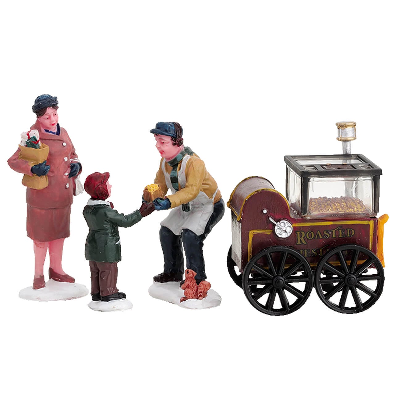 lemax-roasted-chestnut-stand-lot-de-4-figurines-march-de-no-l image 1