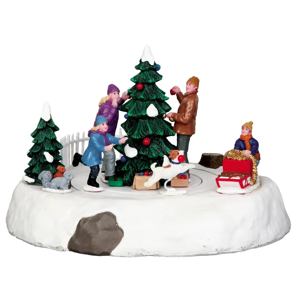 lemax-rascal-rover-figurine-fille-et-chien-village-de-no-l image 1
