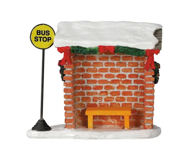 lemax-bus-stop-abribus-miniature-village-de-no-l image 1