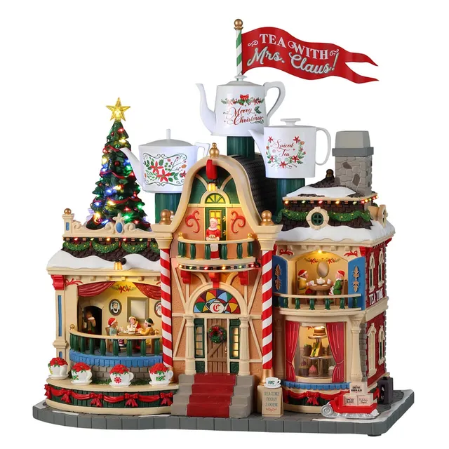 lemax-tea-with-mrs-claus-salon-de-th-de-no-l-lumineux-enneig image 1