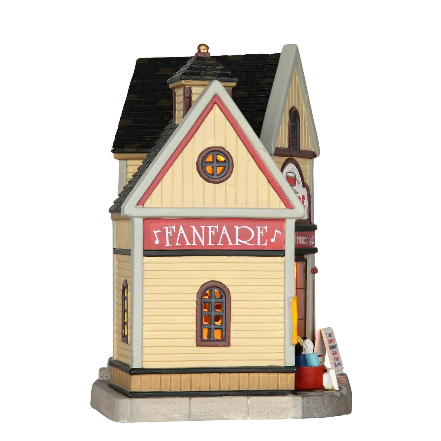 lemax-fanfare-music-shop-boutique-de-musique-miniature-lumineuse image 2