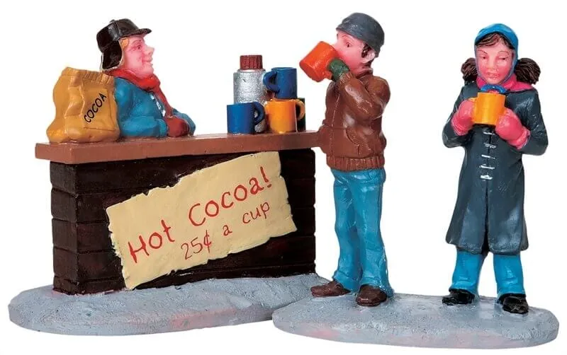 lemax-hot-chocolate-stand-set-of-2-stand-chocolat-chaud-miniature image 1