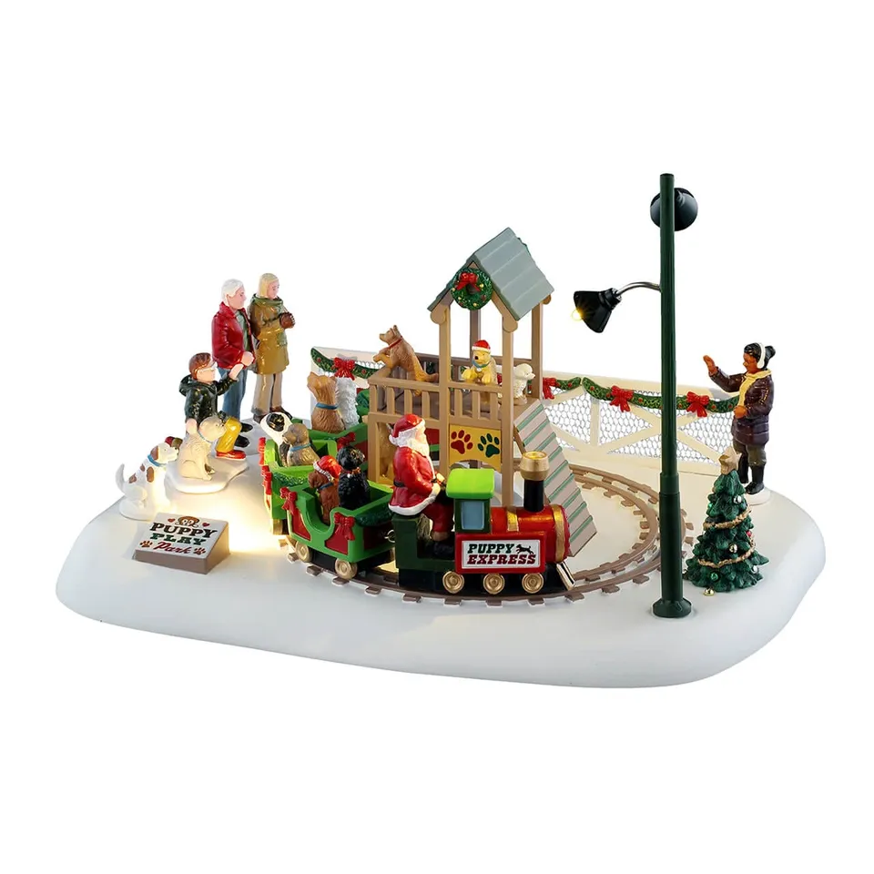 lemax-puppy-play-park-sc-ne-train-chiots-village-de-no-l image 1