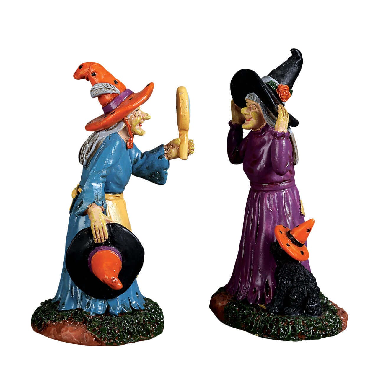lemax-black-cat-millinery-set-of-2-d-cor-spooky-town image 2