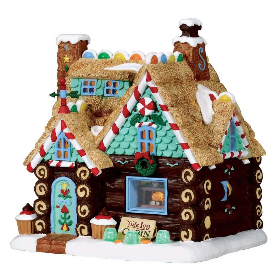 lemax-yule-log-cabin-cabane-lumineuse-sugar-n-spice image 1