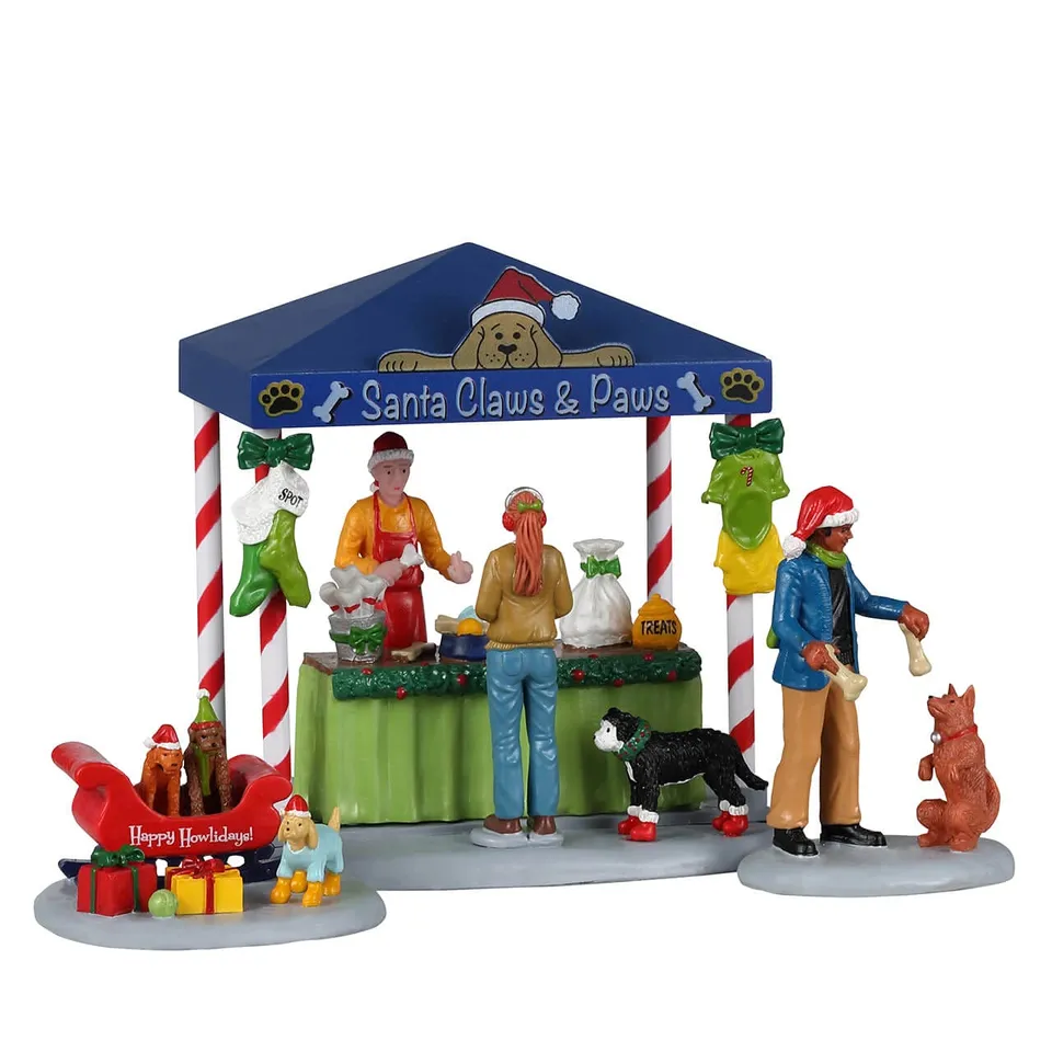 lemax-santa-claws-paws-boutique-animaux-lumineuse-caddington image 1