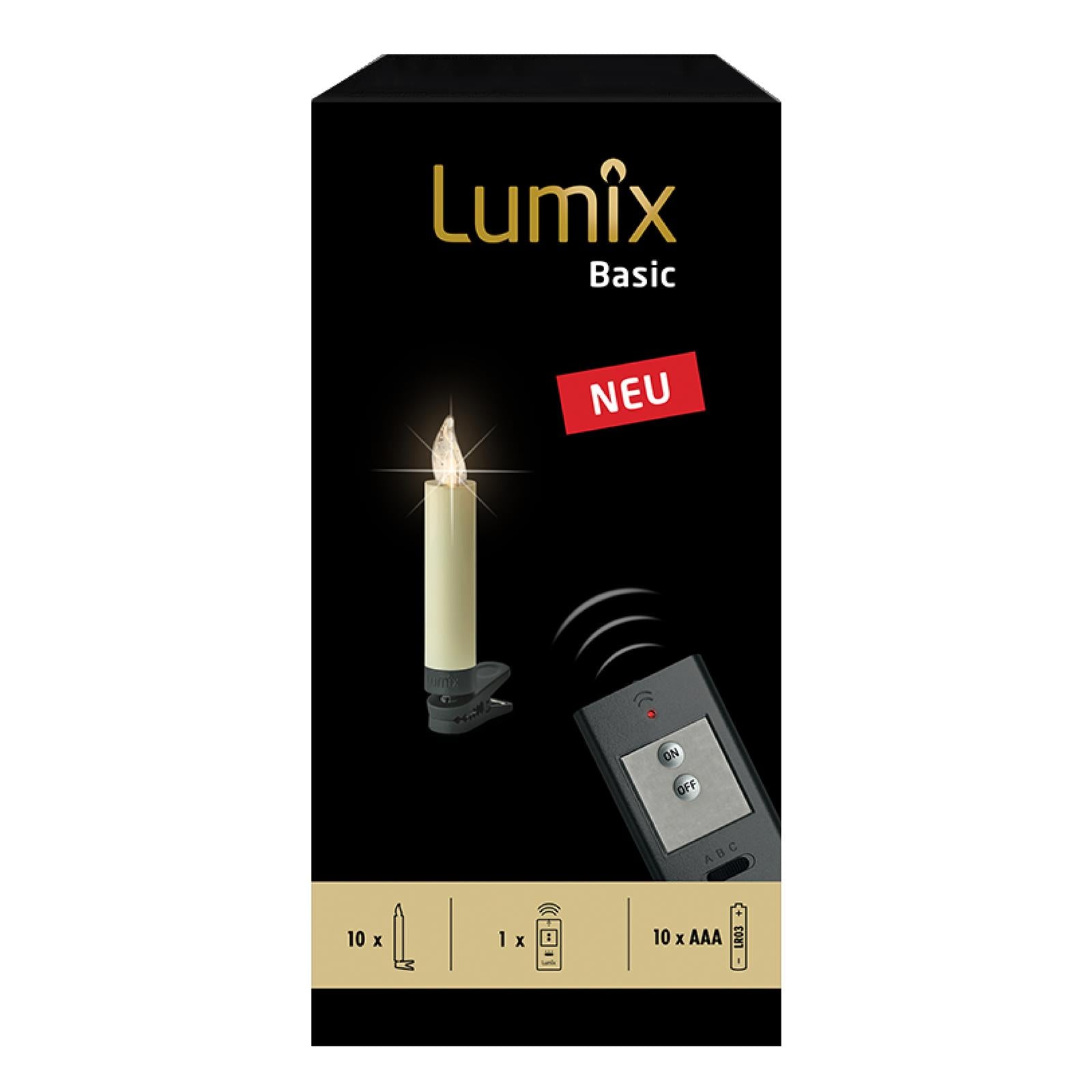 krinner-lumix-basic-mini-bougies-led-ivoire-x10-t-l-commande image 1