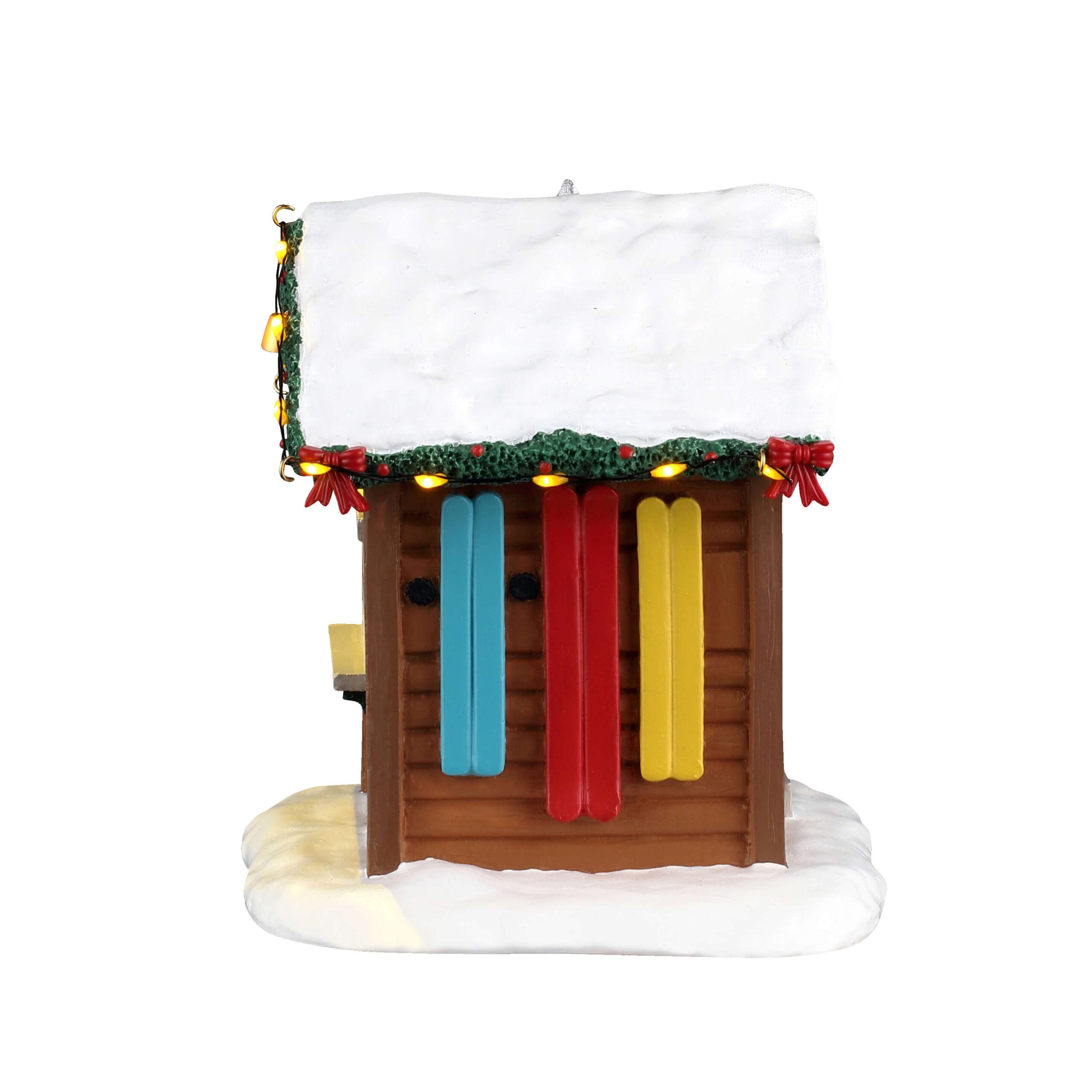 lemax-vail-village-ski-rental-chalet-location-de-skis-miniature-lumineux image 3