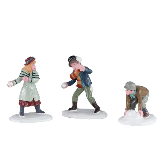 lemax-snowball-skirmish-figurine-bataille-de-neige-caddington image 1