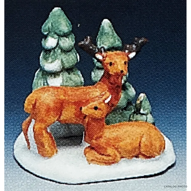 lemax-resting-deer-figurine-cerf-couch-village image 1