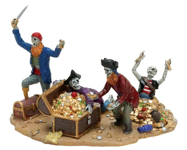 lemax-spooky-town-pirate-s-treasure-chest-coffre-au-tr-sor image 1