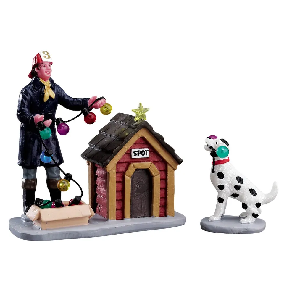 lemax-spot-helps-out-set-de-2-figurines-miniatures-de-no-l image 1