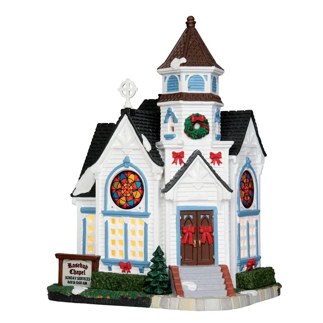 lemax-rosebud-chapel-glise-lumineuse-village-de-no-l image 1