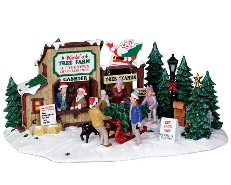 lemax-kris-s-christmas-tree-farm-ferme-sapins-miniature image 1