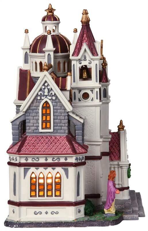 lemax-cathedral-of-the-sacred-heart-glise-miniature-lumineuse-village-de-no-l image 2