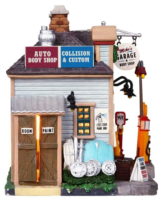 lemax-mike-s-auto-repair-body-shop-b-timent-de-village-miniature image 3