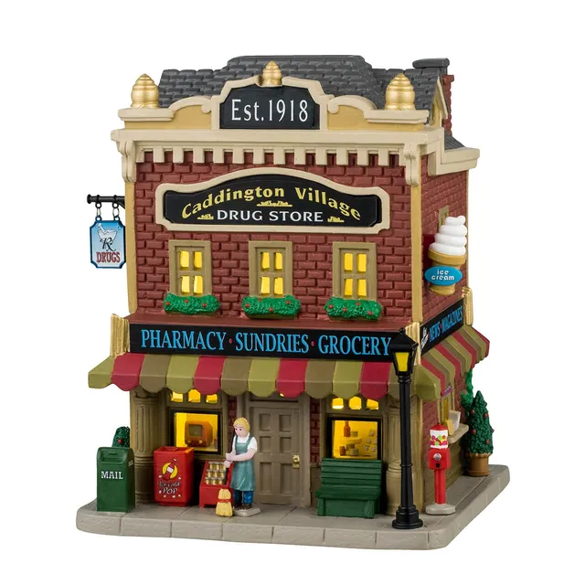 lemax-caddington-village-drug-store-maison-lumineuse image 1