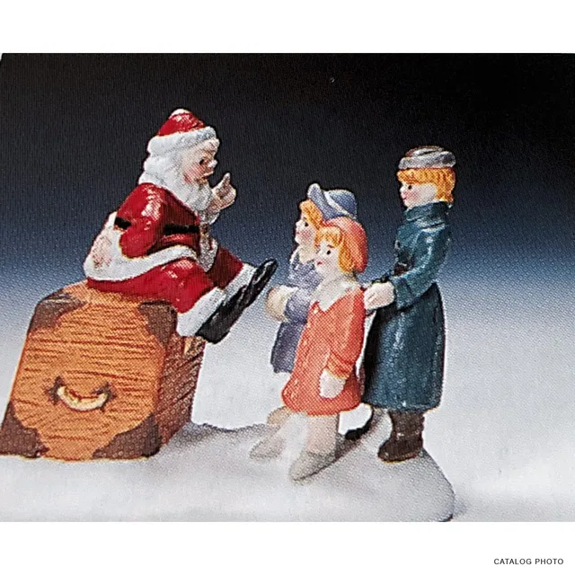 lemax-visiting-santa-claus-figurine-p-re-no-l-village-miniature image 1