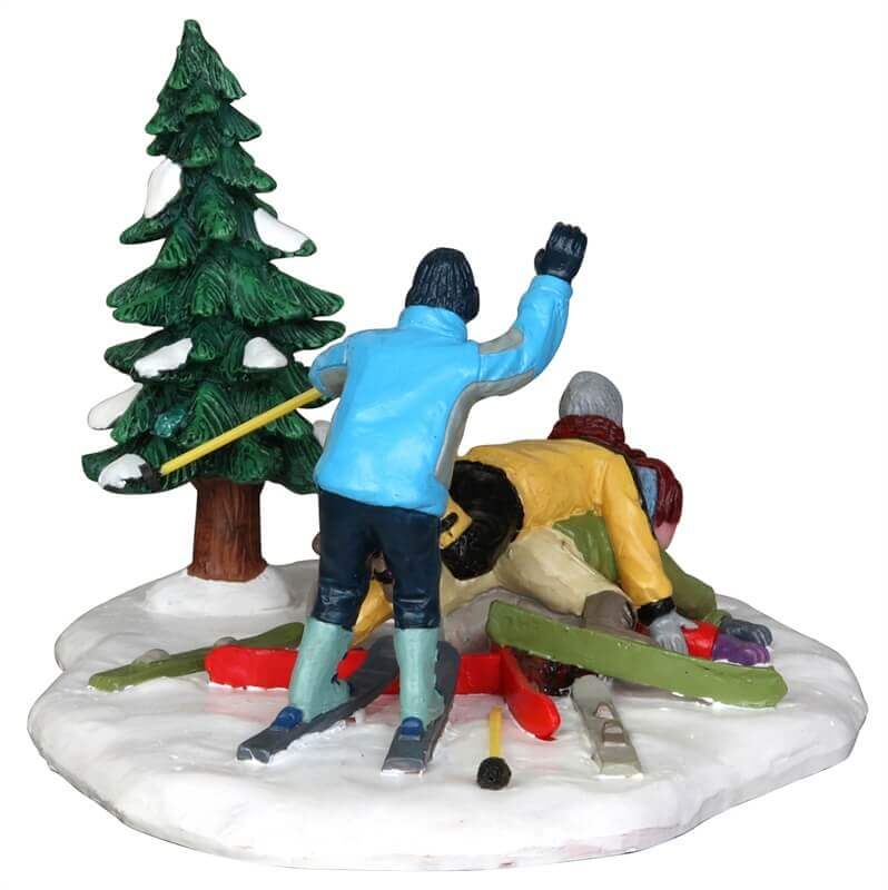 lemax-ski-pile-up-figurine-skieurs-village-de-no-l image 2