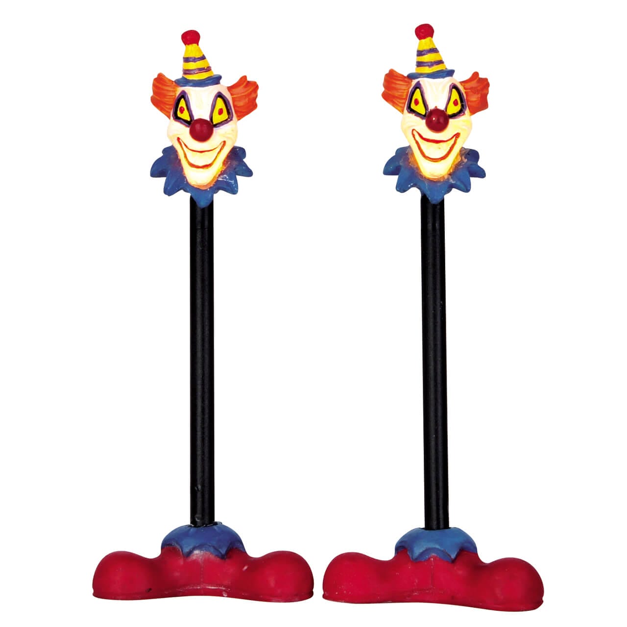 lemax-killer-clown-lamp-post-set-of-2-lot-de-2-lampadaires-spooky-town image 2