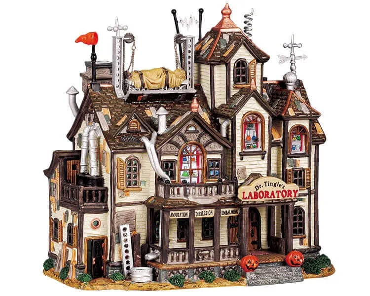 lemax-spooky-town-dr-tingle-s-laboratory-b-timent-hant-lumineux image 1