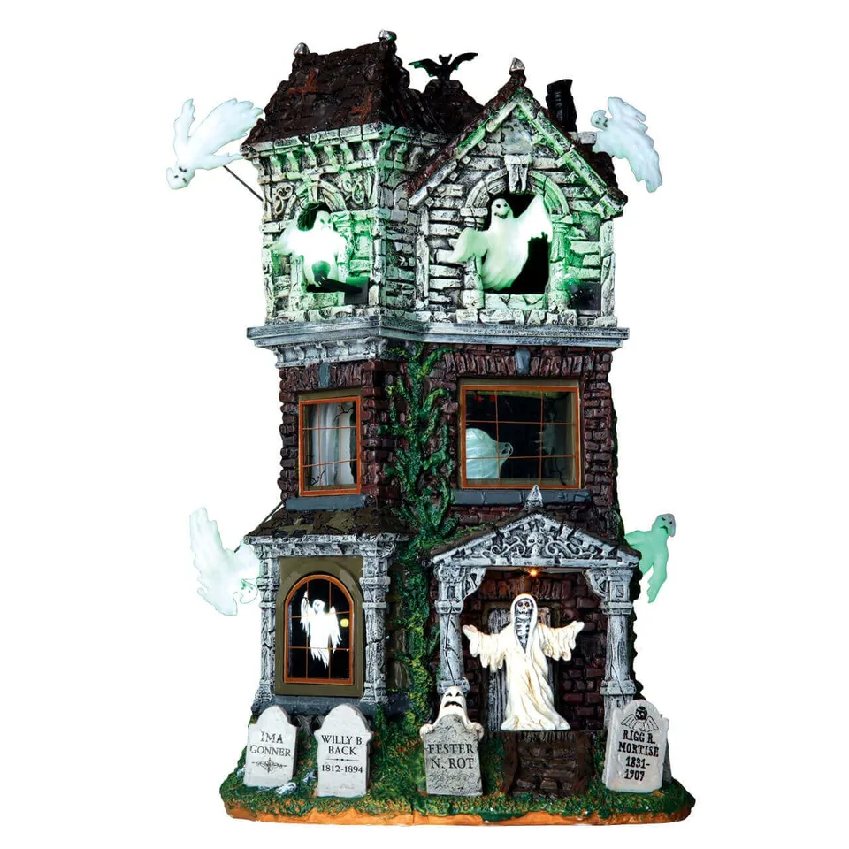 lemax-ghostly-manor-manoir-hant-lumineux-anim-spooky-town image 1