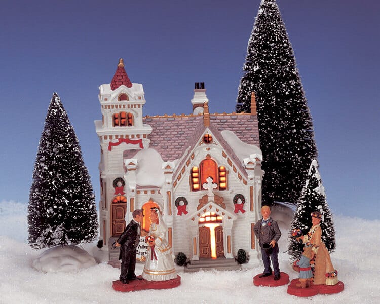 lemax-7pc-sunrise-valley-church-set-glise-lumineuse-miniature image 1
