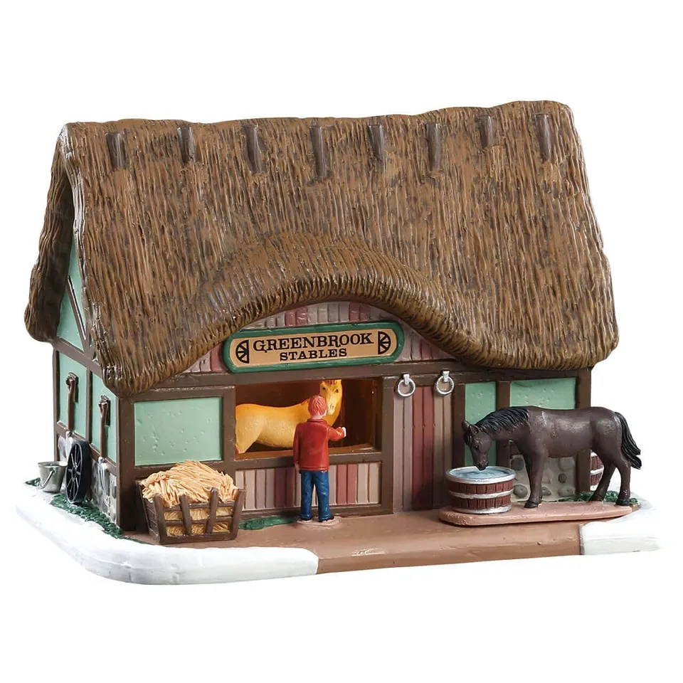 lemax-greenbrook-stables-curies-miniatures-village-de-no-l image 1