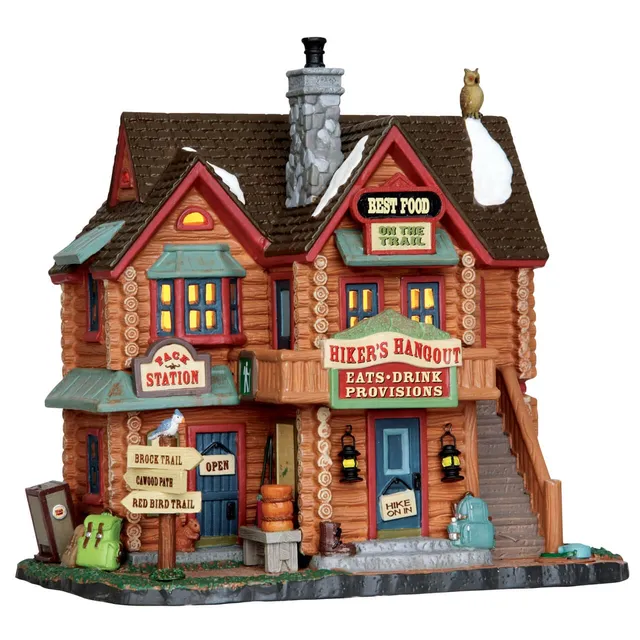 lemax-hiker-s-hangout-refuge-miniature-village-de-no-l image 1