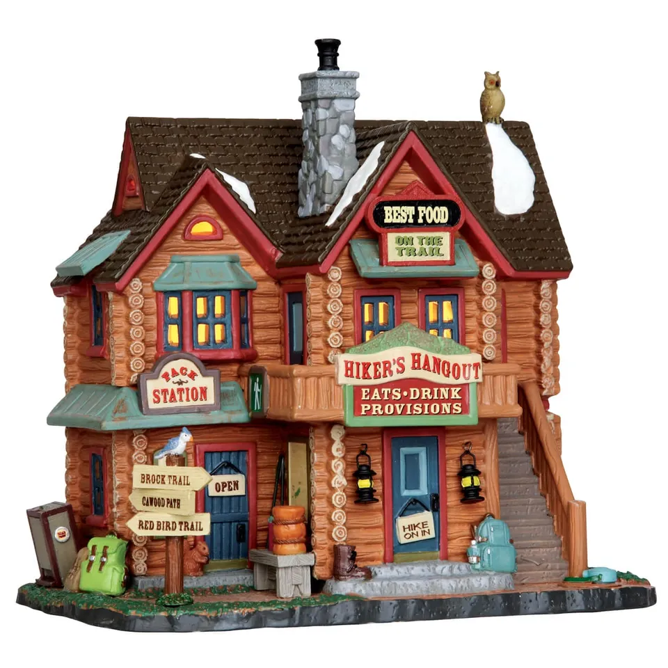 lemax-hiker-s-hangout-refuge-miniature-village-de-no-l image 1