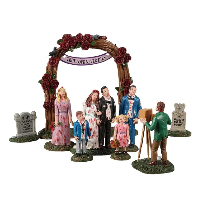 lemax-zombie-wedding-party-sc-ne-spooky-town-mari-s-zombies image 1