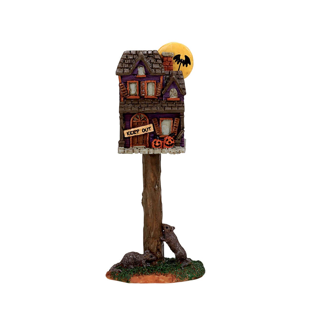 lemax-full-moon-birdhouse-cabane-oiseaux-spooky-town-miniature image 1