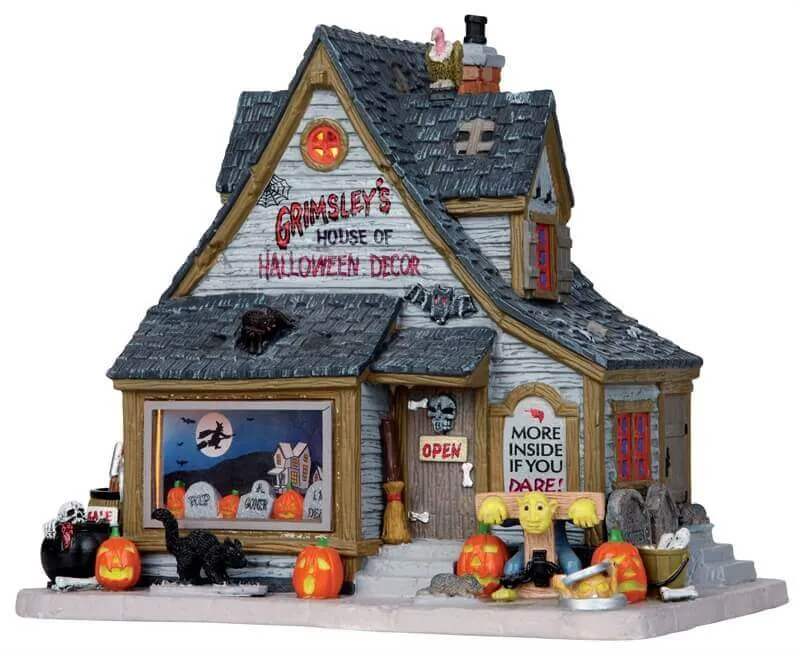 lemax-grimsley-s-house-of-halloween-decor-maison-hant-e-spooky-town image 1