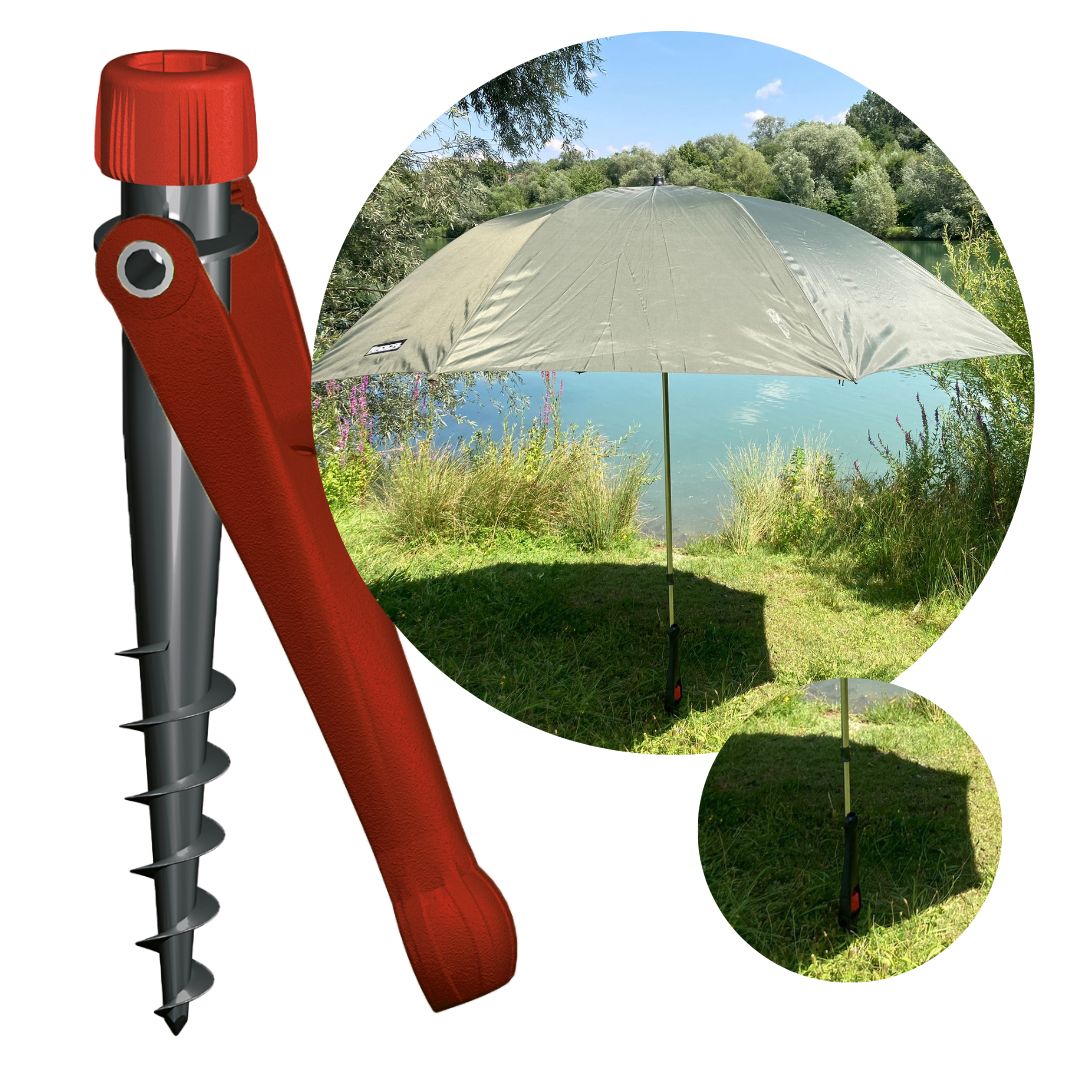 krinner-vario-drill-rouge-support-h-lice-pour-parasol-et-sapin image 1