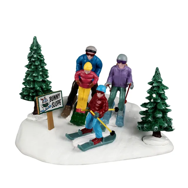 lemax-family-ski-day-figurines-famille-au-ski-vail-village image 1