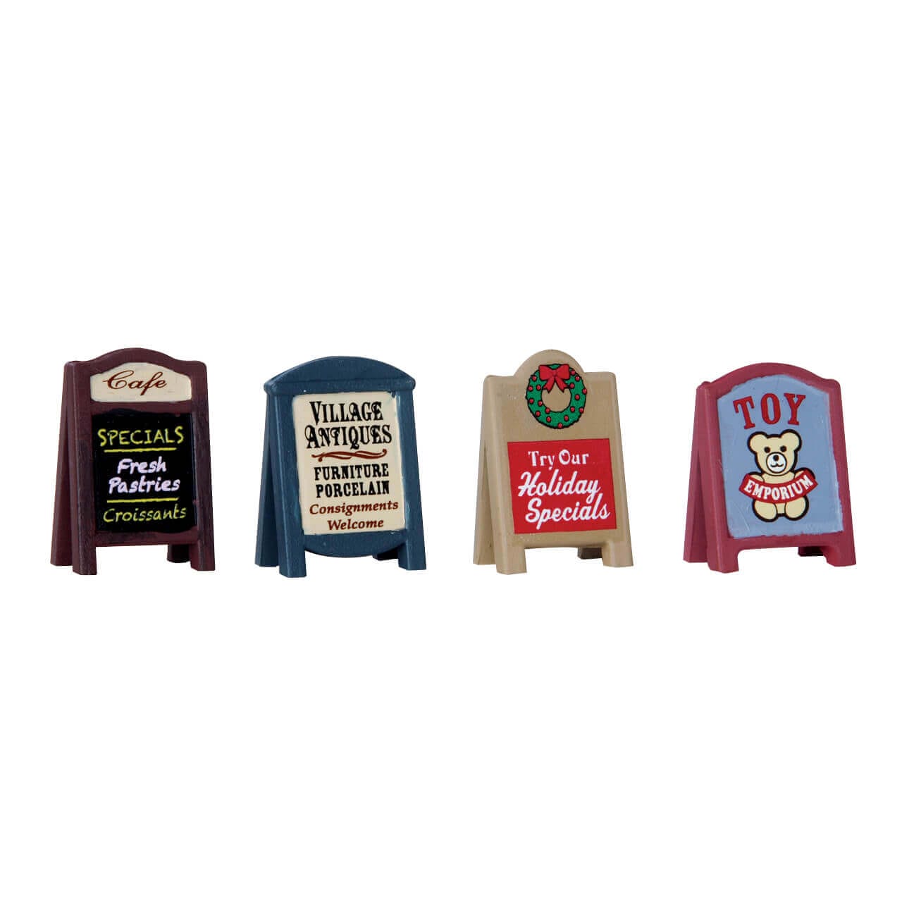 lemax-village-signs-set-of-4-panneaux-miniatures-village-de-no-l image 2