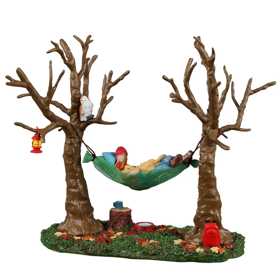 lemax-camping-hammock-buddy-figurine-hamac-camping-avec-chien image 1