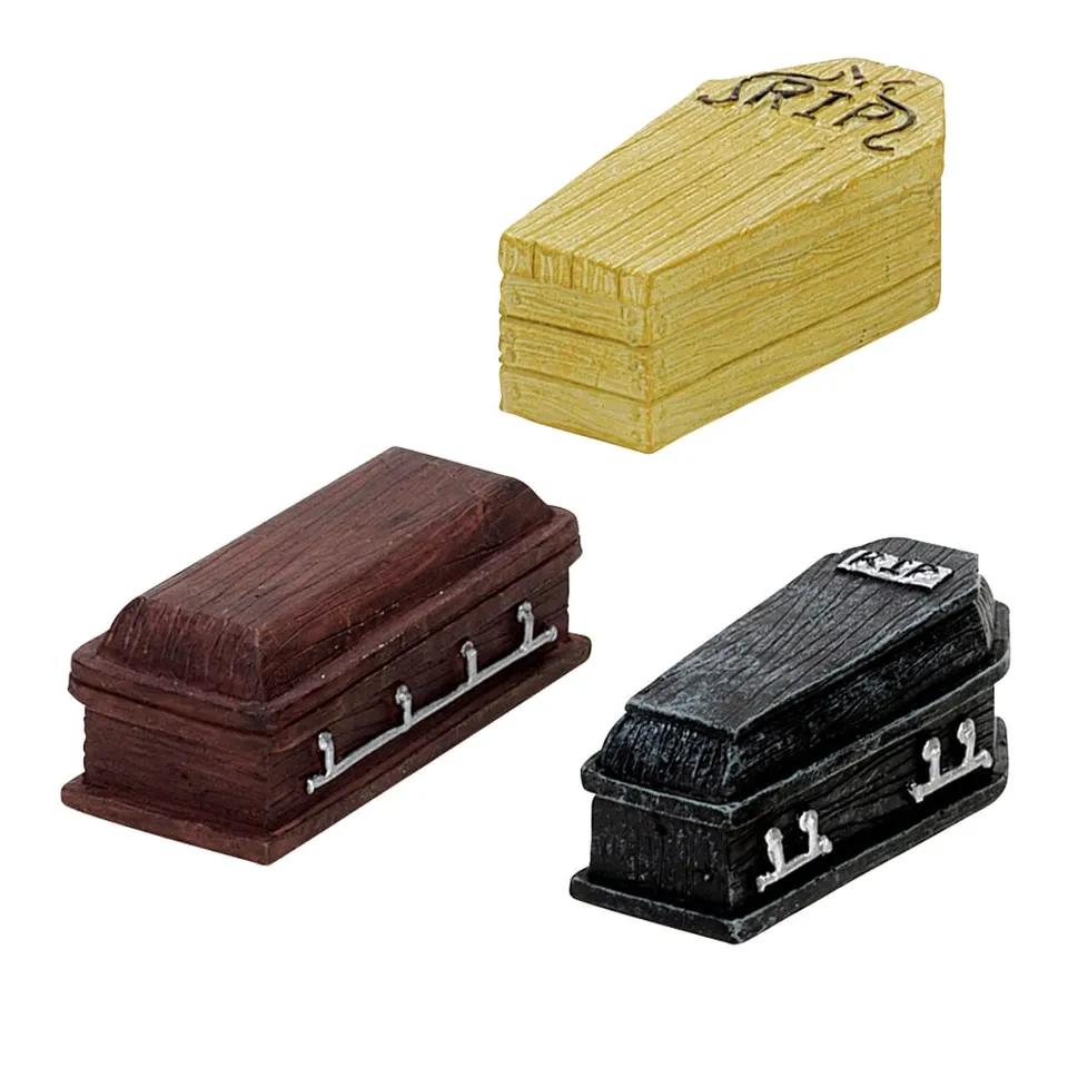 lemax-coffins-set-of-3-lot-3-cercueils-miniatures-spooky-town image 1