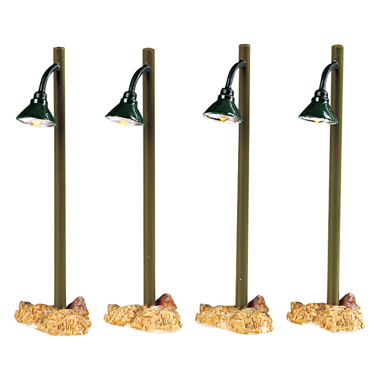 lemax-rustic-street-lamp-lot-de-4-r-verb-res-miniatures image 1