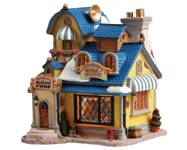 lemax-chandler-s-music-shop-b-timent-miniature-lumineux-village-de-no-l image 1
