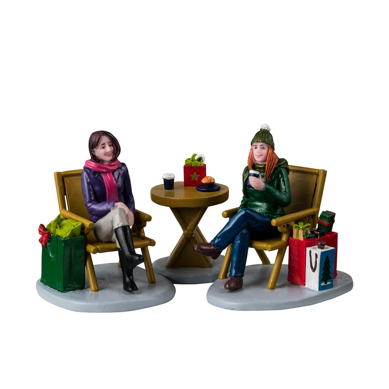 lemax-christmas-shopping-break-figurine-sc-ne-caf-de-no-l-miniature image 2