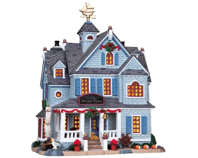 lemax-stony-cove-b-timent-village-miniature-lumineux image 1