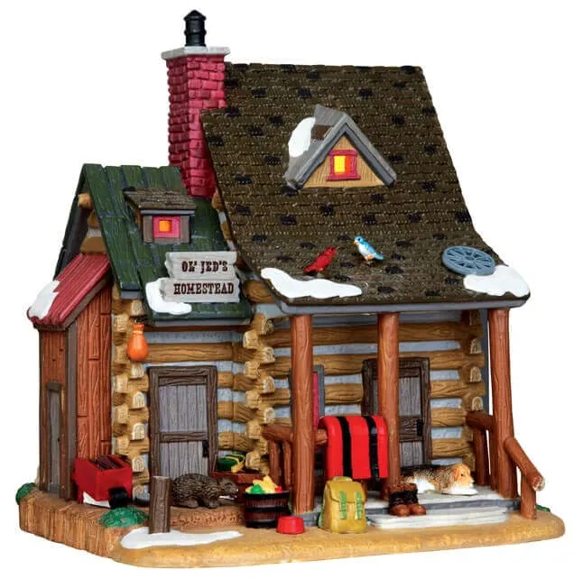lemax-ol-jed-s-homestead-cabin-cabane-chalet-miniature-pour-village-de-no-l image 1