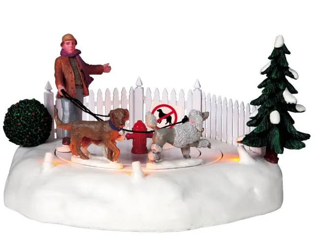 lemax-dog-walker-figurine-promeneur-de-chiens image 1