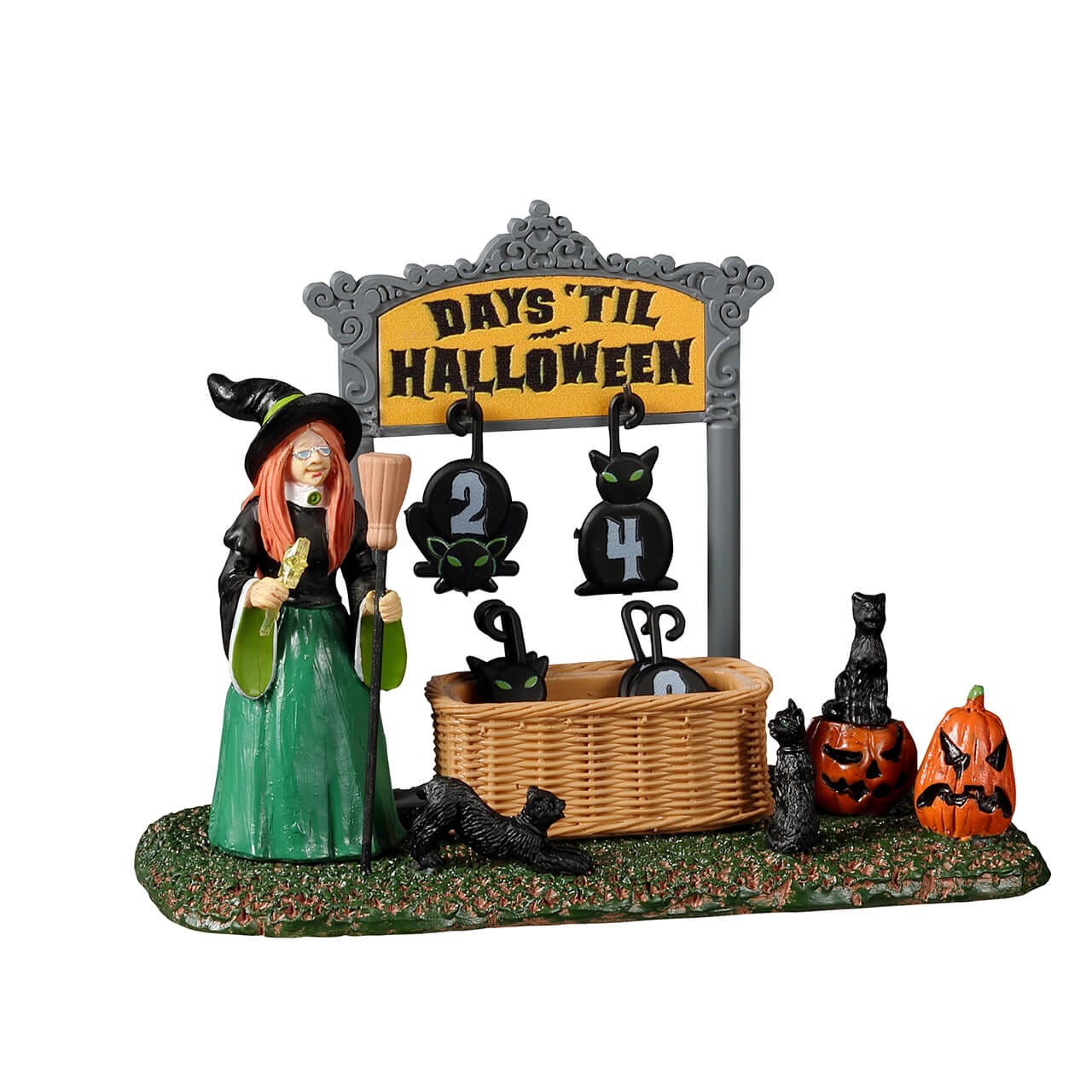 lemax-black-cat-countdown-compte-rebours-halloween-spooky-town image 1