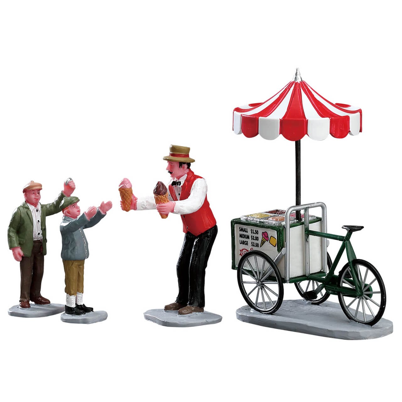lemax-gelato-cart-lot-de-4-accessoires-village-de-no-l image 1