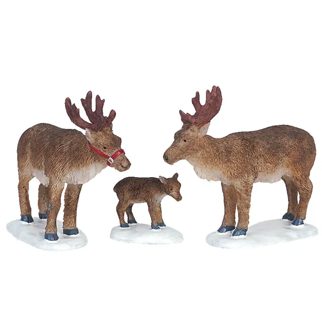 lemax-reindeer-set-of-3-lot-3-rennes-santa-s-wonderland image 1